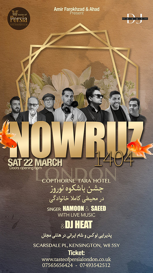 Book tickets for the Nowruz event at Taste of Persia